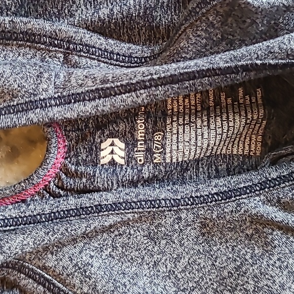Girl's All in Motiom athletic shirt in gray. - Picture 2 of 3